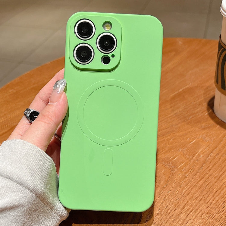 Solid Color Liquid Silicone MagSafe Magnetic Phone Case, For iPhone 14 Pro, For iPhone 14 Pro Max, For iPhone 13 Pro Max