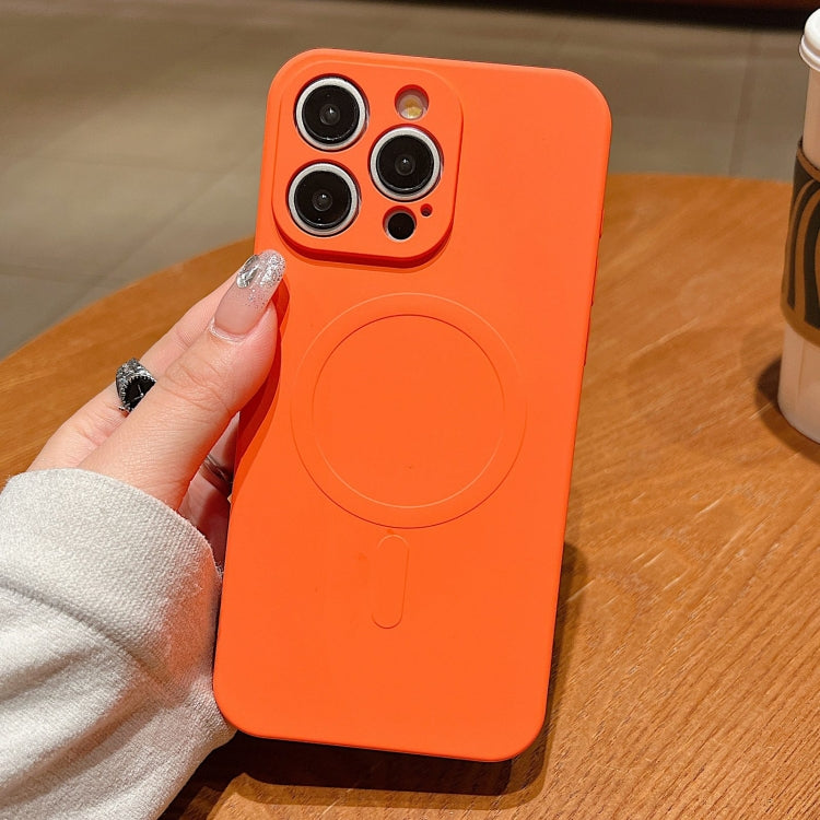Solid Color Liquid Silicone MagSafe Magnetic Phone Case, For iPhone 14 Pro, For iPhone 14 Pro Max, For iPhone 13 Pro Max