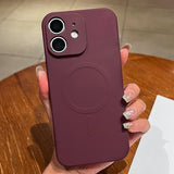 Solid Color Liquid Silicone MagSafe Magnetic Phone Case, For iPhone 13 Pro, For iPhone 13, For iPhone 12