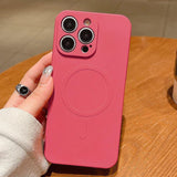 Solid Color Liquid Silicone MagSafe Magnetic Phone Case, For iPhone 12 Pro Max, For iPhone 12 Pro, For iPhone 11 Pro Max