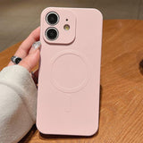Solid Color Liquid Silicone MagSafe Magnetic Phone Case, For iPhone 11, For iPhone 11 Pro