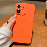 Solid Color Liquid Silicone MagSafe Magnetic Phone Case, For iPhone 11, For iPhone 11 Pro
