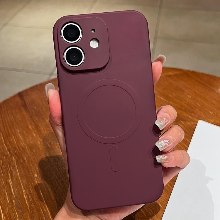 Solid Color Liquid Silicone MagSafe Magnetic Phone Case, For iPhone 11, For iPhone 11 Pro
