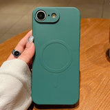 Solid Color Liquid Silicone MagSafe Magnetic Phone Case, For iPhone 17e / 16e, For iPhone 17 Pro Max, For iPhone 17 Pro
