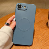 Solid Color Liquid Silicone MagSafe Magnetic Phone Case, For iPhone 17e / 16e, For iPhone 17 Pro Max, For iPhone 17 Pro