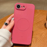 Solid Color Liquid Silicone MagSafe Magnetic Phone Case, For iPhone 17e / 16e, For iPhone 17 Pro Max, For iPhone 17 Pro