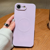 Solid Color Liquid Silicone MagSafe Magnetic Phone Case, For iPhone 17e / 16e, For iPhone 17 Pro Max, For iPhone 17 Pro