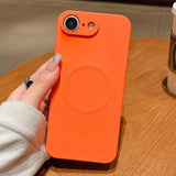 Solid Color Liquid Silicone MagSafe Magnetic Phone Case, For iPhone 17e / 16e, For iPhone 17 Pro Max, For iPhone 17 Pro