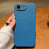 Solid Color Liquid Silicone MagSafe Magnetic Phone Case, For iPhone 17e / 16e, For iPhone 17 Pro Max, For iPhone 17 Pro
