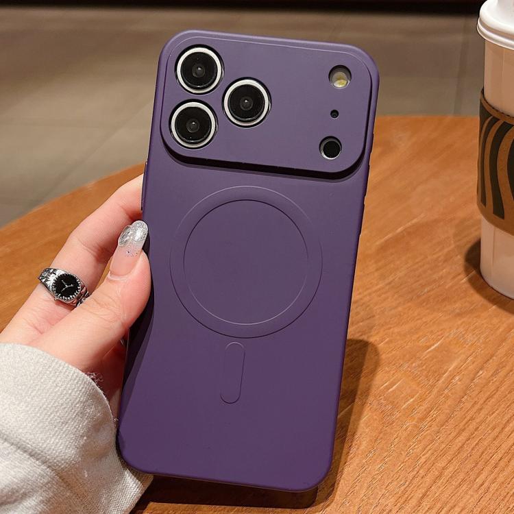 Solid Color Liquid Silicone MagSafe Magnetic Phone Case, For iPhone 17e / 16e, For iPhone 17 Pro Max, For iPhone 17 Pro