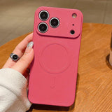 Solid Color Liquid Silicone MagSafe Magnetic Phone Case, For iPhone 17e / 16e, For iPhone 17 Pro Max, For iPhone 17 Pro