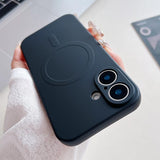 Solid Color Liquid Silicone MagSafe Magnetic Phone Case, For iPhone 17, For iPhone Air, For iPhone 16 Pro Max