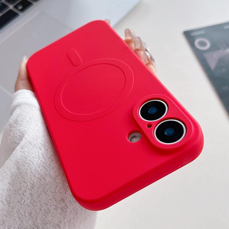 Solid Color Liquid Silicone MagSafe Magnetic Phone Case, For iPhone 17, For iPhone Air, For iPhone 16 Pro Max