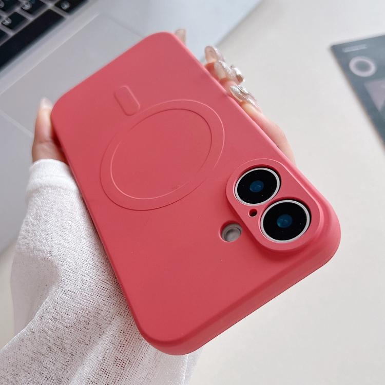 Solid Color Liquid Silicone MagSafe Magnetic Phone Case, For iPhone 17, For iPhone Air, For iPhone 16 Pro Max