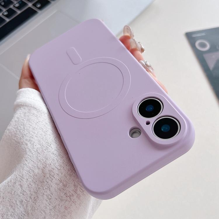 Solid Color Liquid Silicone MagSafe Magnetic Phone Case, For iPhone 17, For iPhone Air, For iPhone 16 Pro Max