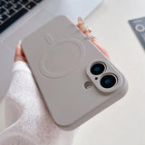 Solid Color Liquid Silicone MagSafe Magnetic Phone Case, For iPhone 17, For iPhone Air, For iPhone 16 Pro Max