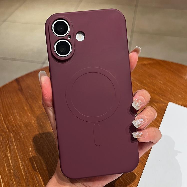 Solid Color Liquid Silicone MagSafe Magnetic Phone Case, For iPhone 17, For iPhone Air, For iPhone 16 Pro Max