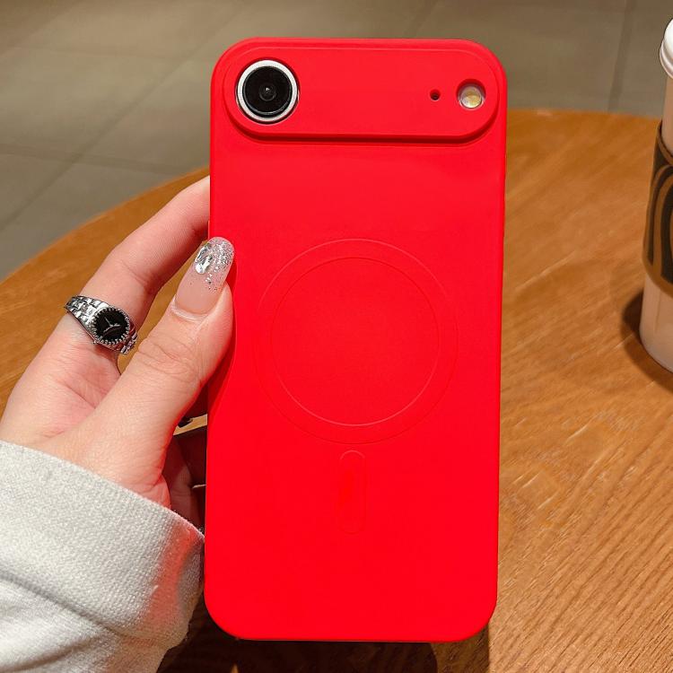 Solid Color Liquid Silicone MagSafe Magnetic Phone Case, For iPhone 17, For iPhone Air, For iPhone 16 Pro Max