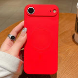 Solid Color Liquid Silicone MagSafe Magnetic Phone Case, For iPhone 17, For iPhone Air, For iPhone 16 Pro Max
