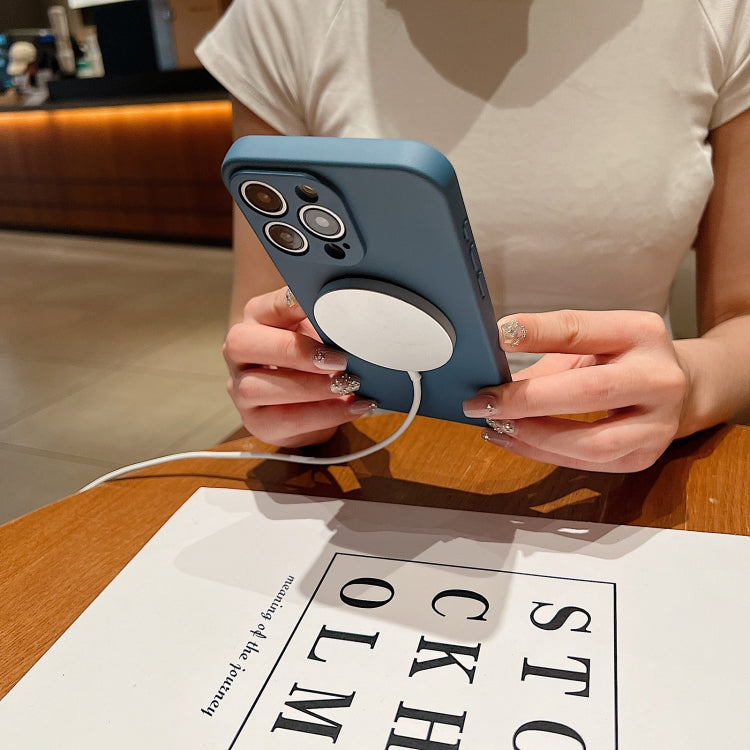 Solid Color Liquid Silicone MagSafe Magnetic Phone Case, For iPhone 15 Pro Max, For iPhone 15 Pro, For iPhone 15 Plus
