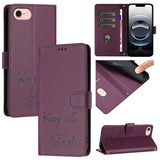 Smile Embossing RFID Leather Phone Case, For iPhone 17 Pro Max, For iPhone 17 Pro, For iPhone 17, For iPhone Air, For iPhone SE 2024, For iPhone 16 Pro Max, For iPhone 16 Pro, For iPhone 16 Plus