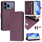 Smile Embossing RFID Leather Phone Case, For iPhone 17 Pro Max, For iPhone 17 Pro, For iPhone 17, For iPhone Air, For iPhone SE 2024, For iPhone 16 Pro Max, For iPhone 16 Pro, For iPhone 16 Plus