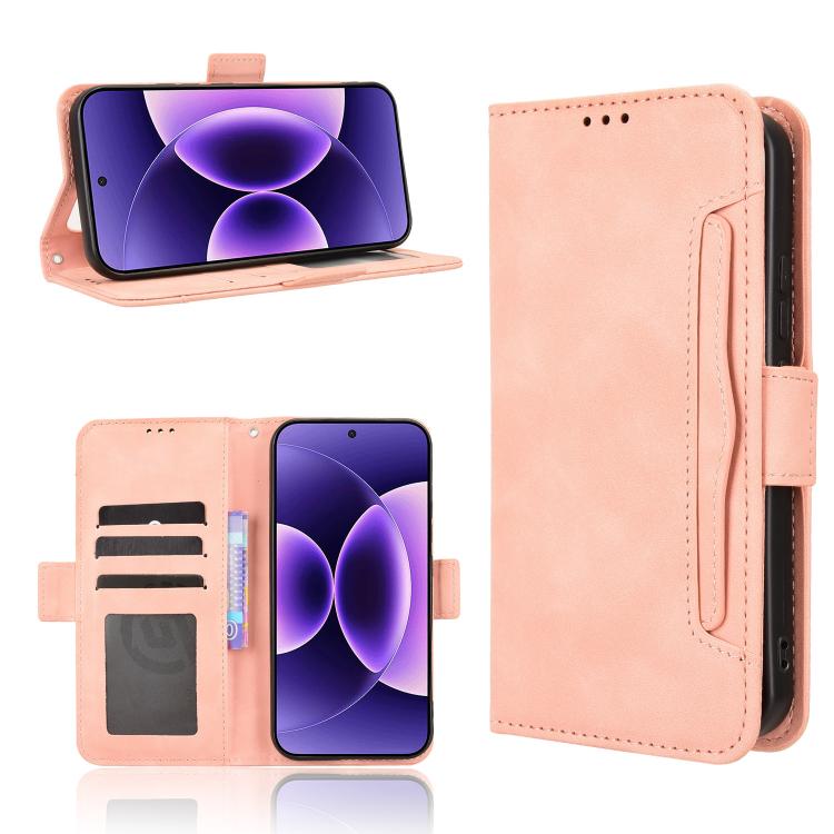 Skin Feel Calf Texture Card Slots Leather Phone Case, For Redmi K90 5G / Poco F8 Pro, For Xiaomi 17 Pro Max, For Xiaomi 17 Pro, For Xiaomi 17, For Redmi 15C 5G / 4G EU 173mm / Poco C85 5G, For Xiaomi Poco M7 4G 169mm                                    ...