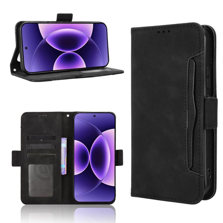 Skin Feel Calf Texture Card Slots Leather Phone Case, For Redmi K90 5G / Poco F8 Pro, For Xiaomi 17 Pro Max, For Xiaomi 17 Pro, For Xiaomi 17, For Redmi 15C 5G / 4G EU 173mm / Poco C85 5G, For Xiaomi Poco M7 4G 169mm                                    ...