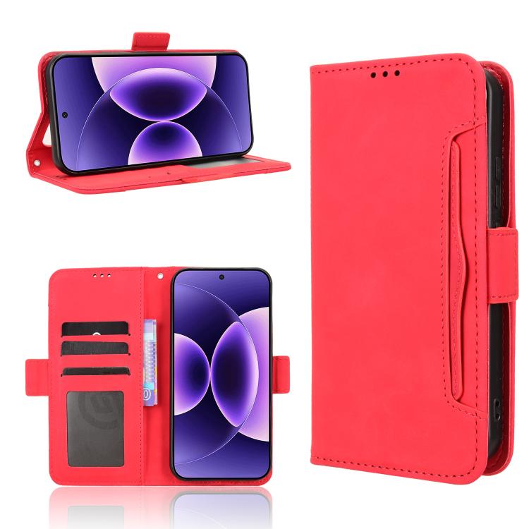 Skin Feel Calf Texture Card Slots Leather Phone Case, For Redmi K90 5G / Poco F8 Pro, For Xiaomi 17 Pro Max, For Xiaomi 17 Pro, For Xiaomi 17, For Redmi 15C 5G / 4G EU 173mm / Poco C85 5G, For Xiaomi Poco M7 4G 169mm                                    ...