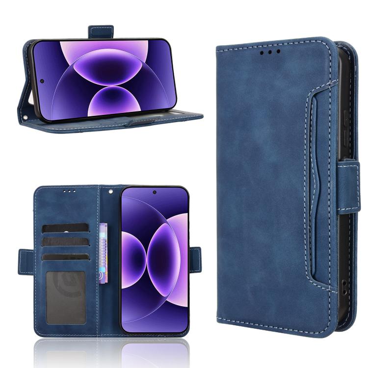 Skin Feel Calf Texture Card Slots Leather Phone Case, For Redmi K90 5G / Poco F8 Pro, For Xiaomi 17 Pro Max, For Xiaomi 17 Pro, For Xiaomi 17, For Redmi 15C 5G / 4G EU 173mm / Poco C85 5G, For Xiaomi Poco M7 4G 169mm                                    ...