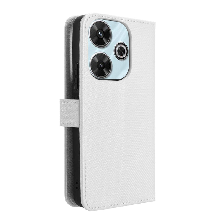 Diamond Texture Leather Phone Case, For Redmi 13 4G / Note 13R 5G