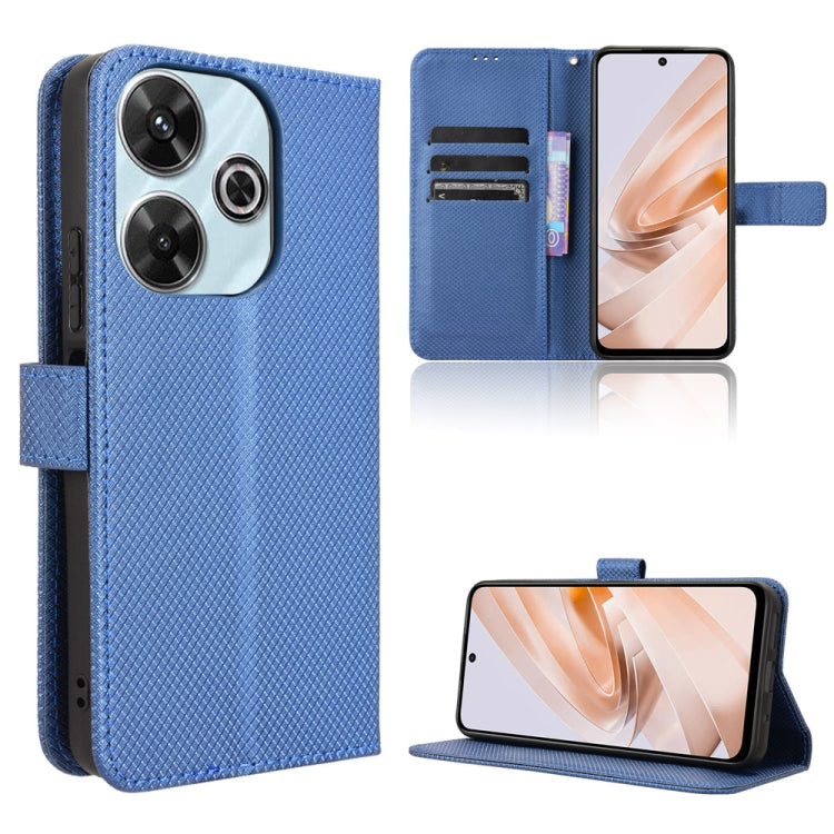 Diamond Texture Leather Phone Case, For Redmi 13 4G / Note 13R 5G