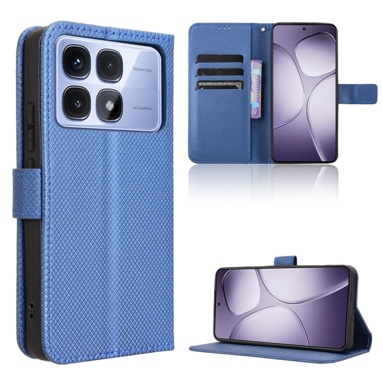 Diamond Texture Leather Phone Case, For Redmi Note 14 Pro 4G, For Redmi Note 14 4G Global 163.25mm, For Redmi Note 14 Pro+ 5G, For Redmi K70 Ultra, For Redmi 13 4G / Note 13R 5G