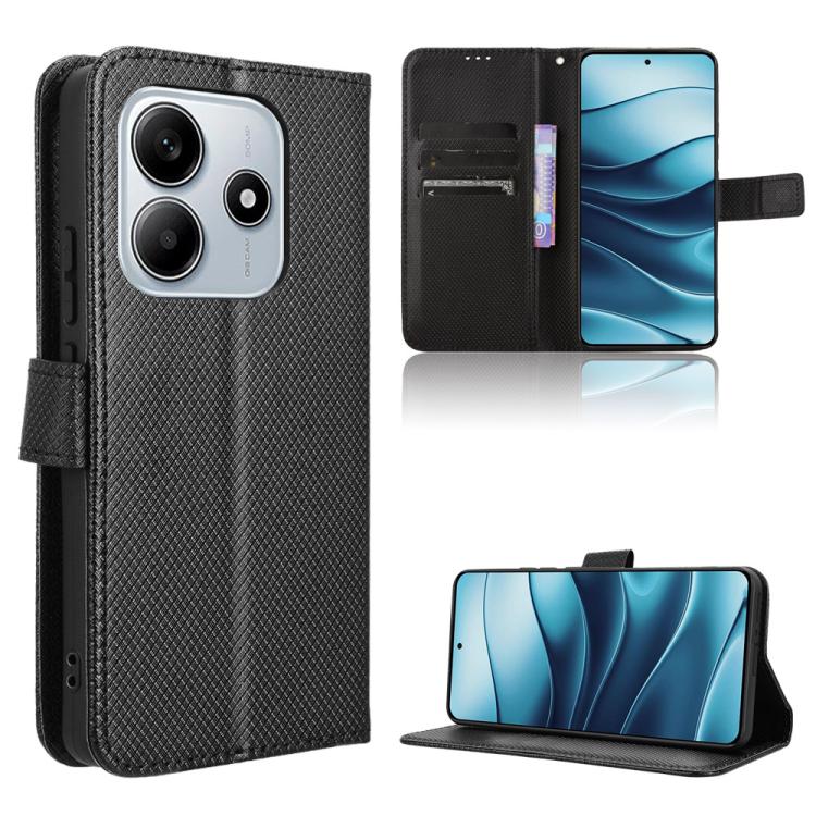 Diamond Texture Leather Phone Case, For Redmi Note 14 Pro 4G, For Redmi Note 14 4G Global 163.25mm, For Redmi Note 14 Pro+ 5G, For Redmi K70 Ultra, For Redmi 13 4G / Note 13R 5G