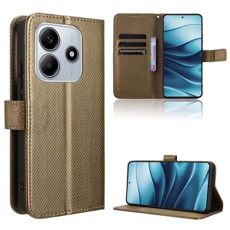 Diamond Texture Leather Phone Case, For Redmi Note 14 Pro 4G, For Redmi Note 14 4G Global 163.25mm, For Redmi Note 14 Pro+ 5G, For Redmi K70 Ultra, For Redmi 13 4G / Note 13R 5G