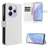 Diamond Texture Leather Phone Case, For Redmi A5 4G 173.3mm, For Redmi Note 14 4G 164.84mm EU Version, For Redmi Turbo 4 Pro 5G, For Redmi K80 / K80 Pro, For Redmi Note 14 Pro 4G, For Redmi Note 14 4G Global 163.25mm, For Redmi Note 14 Pro+ 5G         ...