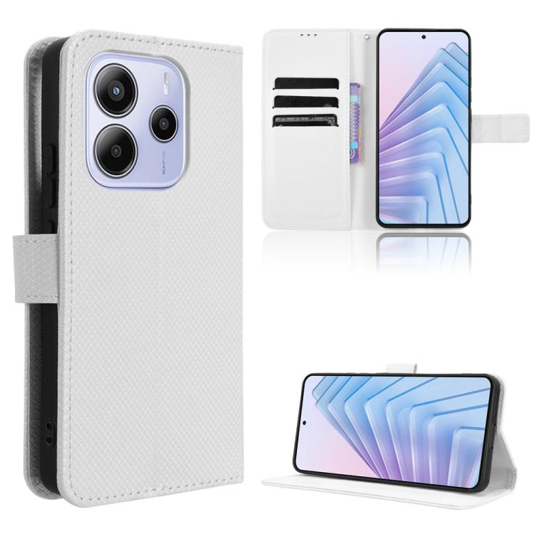 Diamond Texture Leather Phone Case, For Redmi A5 4G 173.3mm, For Redmi Note 14 4G 164.84mm EU Version, For Redmi Turbo 4 Pro 5G, For Redmi K80 / K80 Pro, For Redmi Note 14 Pro 4G, For Redmi Note 14 4G Global 163.25mm, For Redmi Note 14 Pro+ 5G         ...