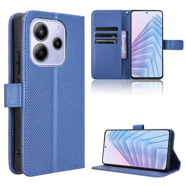 Diamond Texture Leather Phone Case, For Redmi A5 4G 173.3mm, For Redmi Note 14 4G 164.84mm EU Version, For Redmi Turbo 4 Pro 5G, For Redmi K80 / K80 Pro, For Redmi Note 14 Pro 4G, For Redmi Note 14 4G Global 163.25mm, For Redmi Note 14 Pro+ 5G         ...