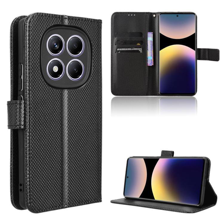 Diamond Texture Leather Phone Case, For Redmi Note 14 Pro 4G, For Redmi Note 14 4G Global 163.25mm, For Redmi Note 14 Pro+ 5G, For Redmi K70 Ultra, For Redmi 13 4G / Note 13R 5G