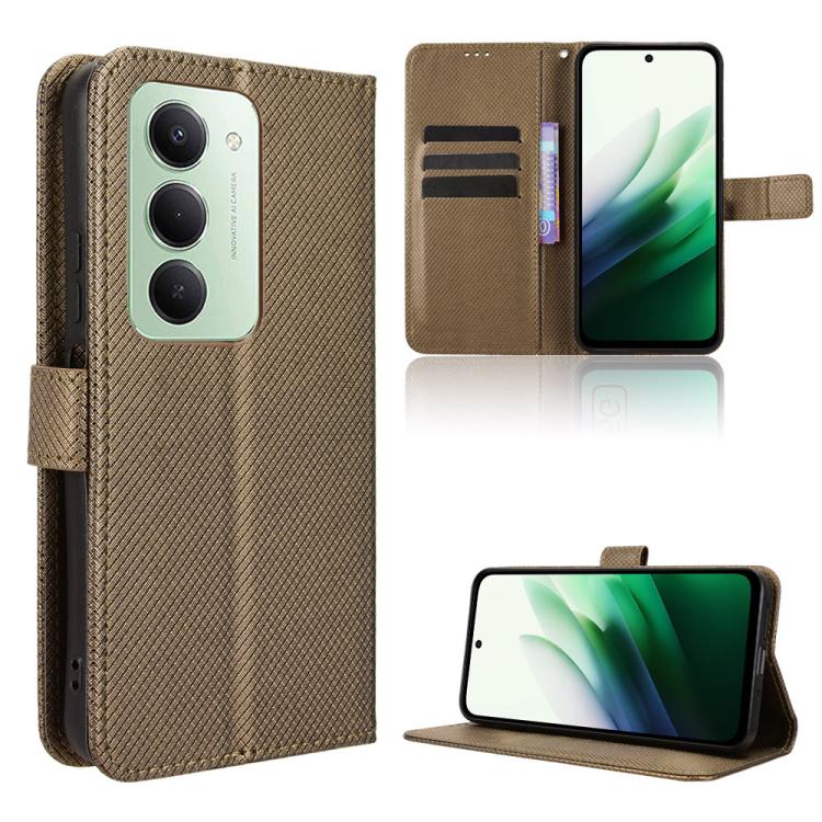 Diamond Texture Leather Phone Case, For Redmi 15 5G Global / 15 4G SEA 169.5mm, For Redmi 15C 5G / 4G Global 171mm / Poco C85 4G, For Redmi 15 5G / 4G EU 171mm, For Xiaomi 15T 5G, For Redmi K80 Ultra, For Redmi A5 4G 173.3mm                            ...