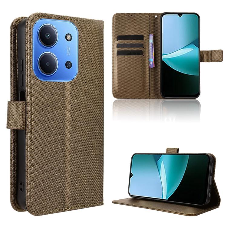 Diamond Texture Leather Phone Case, For Redmi 15 5G Global / 15 4G SEA 169.5mm, For Redmi 15C 5G / 4G Global 171mm / Poco C85 4G, For Redmi 15 5G / 4G EU 171mm, For Xiaomi 15T 5G, For Redmi K80 Ultra, For Redmi A5 4G 173.3mm                            ...