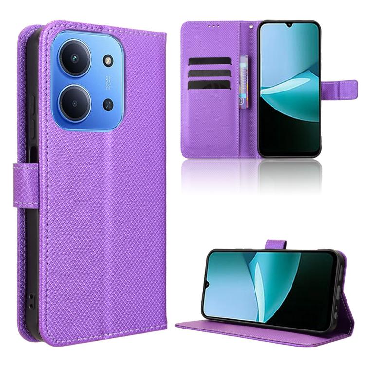 Diamond Texture Leather Phone Case, For Redmi 15 5G Global / 15 4G SEA 169.5mm, For Redmi 15C 5G / 4G Global 171mm / Poco C85 4G, For Redmi 15 5G / 4G EU 171mm, For Xiaomi 15T 5G, For Redmi K80 Ultra, For Redmi A5 4G 173.3mm                            ...