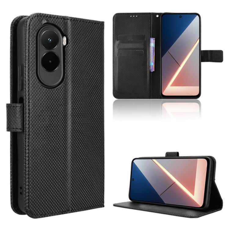 Diamond Texture Leather Phone Case, For Xiaomi 17 Pro, For Xiaomi 17, For Redmi 15C 5G / 4G EU 173mm / Poco C85 5G, For Xiaomi Poco M7 4G 169mm, For Redmi 15 5G Global / 15 4G SEA 169.5mm, For Redmi 15C 5G / 4G Global 171mm / Poco C85 4G               ...