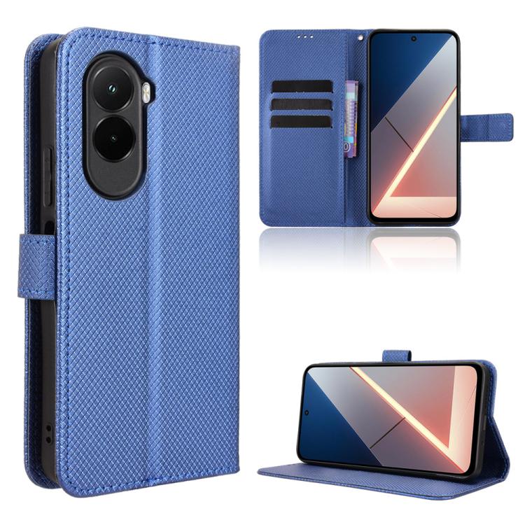 Diamond Texture Leather Phone Case, For Xiaomi 17 Pro, For Xiaomi 17, For Redmi 15C 5G / 4G EU 173mm / Poco C85 5G, For Xiaomi Poco M7 4G 169mm, For Redmi 15 5G Global / 15 4G SEA 169.5mm, For Redmi 15C 5G / 4G Global 171mm / Poco C85 4G               ...