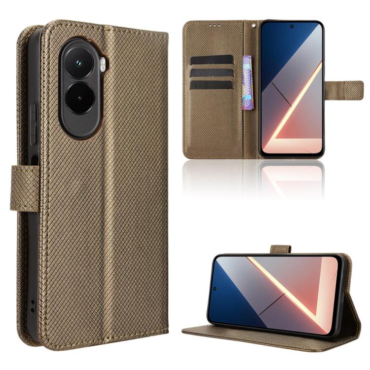 Diamond Texture Leather Phone Case, For Xiaomi 17 Pro, For Xiaomi 17, For Redmi 15C 5G / 4G EU 173mm / Poco C85 5G, For Xiaomi Poco M7 4G 169mm, For Redmi 15 5G Global / 15 4G SEA 169.5mm, For Redmi 15C 5G / 4G Global 171mm / Poco C85 4G               ...