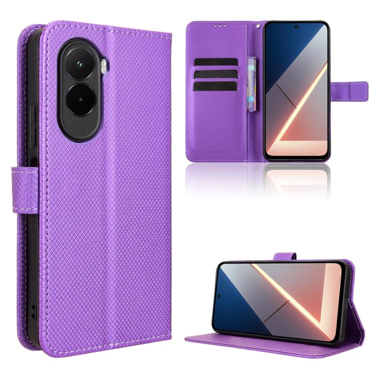 Diamond Texture Leather Phone Case, For Xiaomi 17 Pro, For Xiaomi 17, For Redmi 15C 5G / 4G EU 173mm / Poco C85 5G, For Xiaomi Poco M7 4G 169mm, For Redmi 15 5G Global / 15 4G SEA 169.5mm, For Redmi 15C 5G / 4G Global 171mm / Poco C85 4G               ...