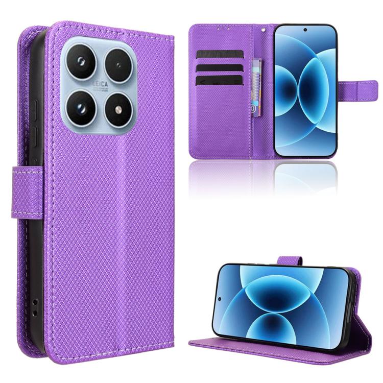 Diamond Texture Leather Phone Case, For Xiaomi 17 Pro, For Xiaomi 17, For Redmi 15C 5G / 4G EU 173mm / Poco C85 5G, For Xiaomi Poco M7 4G 169mm, For Redmi 15 5G Global / 15 4G SEA 169.5mm, For Redmi 15C 5G / 4G Global 171mm / Poco C85 4G               ...