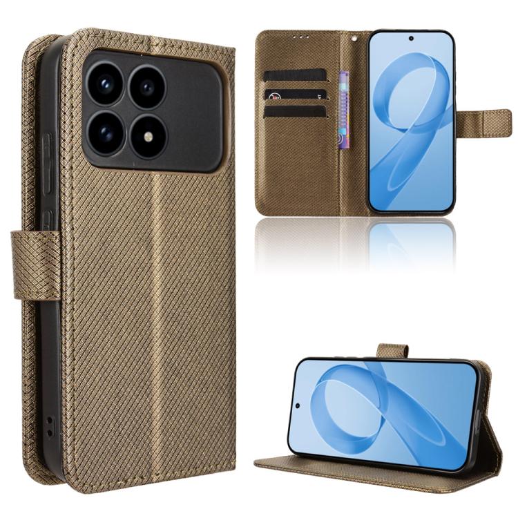 Diamond Texture Leather Phone Case, For Redmi Note 15 5G / 4G 164mm / Poco M8 5G, For Redmi K90 Pro Max 5G / Poco F8 Ultra, For Redmi Note 15 Pro 4G Global 163.2mm, For Redmi K90 5G / Poco F8 Pro, For Xiaomi 17 Pro Max, For Xiaomi 17 Pro, For Xiaomi 17...