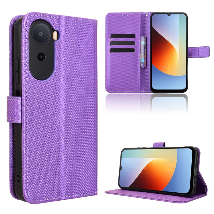 Diamond Texture Leather Phone Case, For Redmi A7 Pro 171mm / Poco C85x 5G, For Redmi Turbo 5 Max 5G / Poco X8 Pro Max, For Redmi Turbo 5 5G / Poco X8 Pro, For Redmi Note 15 Pro+ 5G 163.3mm/Poco M8 Pro 5G, For Redmi Note 15 5G / 4G 164mm / Poco M8 5G   ...