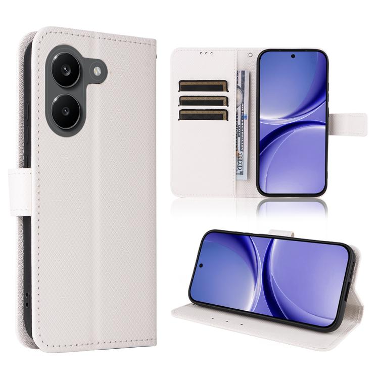 Diamond Texture Leather Phone Case, For Redmi A7 Pro 171mm / Poco C85x 5G, For Redmi Turbo 5 Max 5G / Poco X8 Pro Max, For Redmi Turbo 5 5G / Poco X8 Pro, For Redmi Note 15 Pro+ 5G 163.3mm/Poco M8 Pro 5G, For Redmi Note 15 5G / 4G 164mm / Poco M8 5G   ...